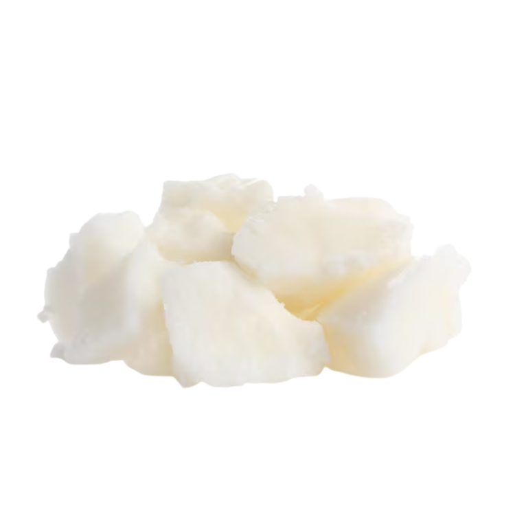 Chunks of raw unrefined shea butter